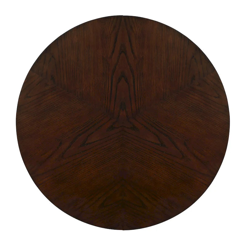 32inch Wood Round Coffee Table for Living Room,Mid Century Farmhouse Circle Wooden Coffee Tables for Apartment, Easy Assembly