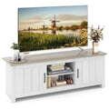 Farmhouse TV Stand for TVs up to 65 Media Console Center w/