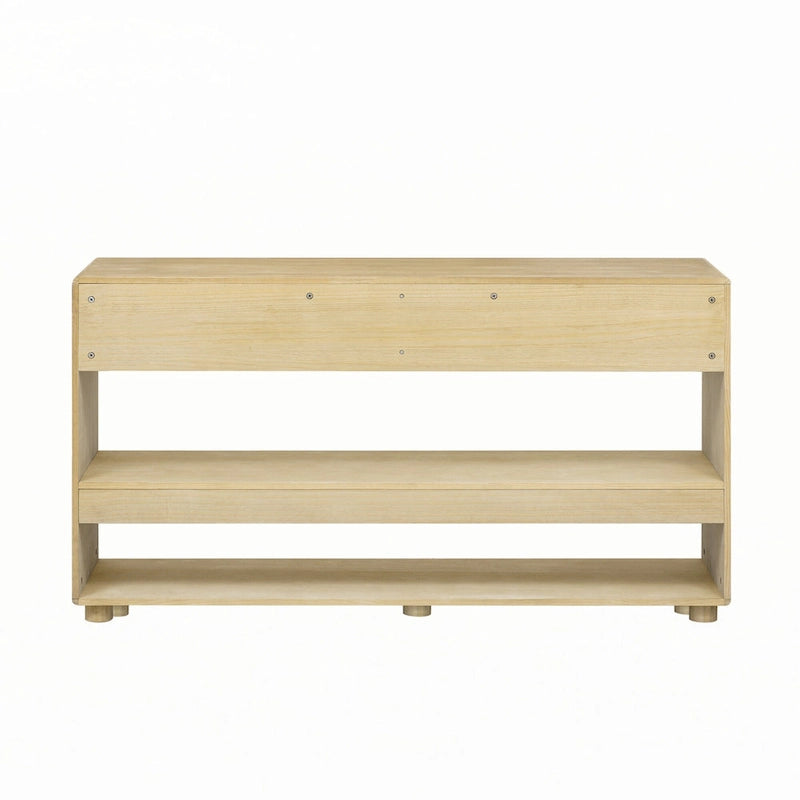 Console Table with Drawers and Shelves for Entryway