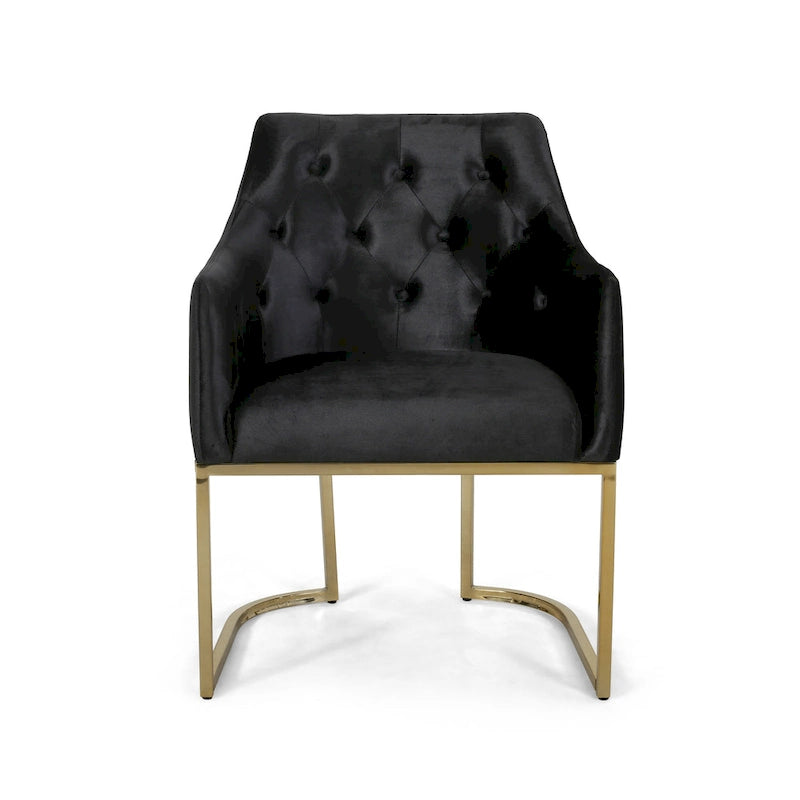 McDonough Modern Tufted Glam Accent Chair by