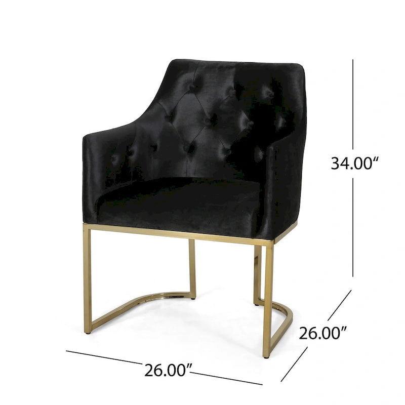 McDonough Modern Tufted Glam Accent Chair by