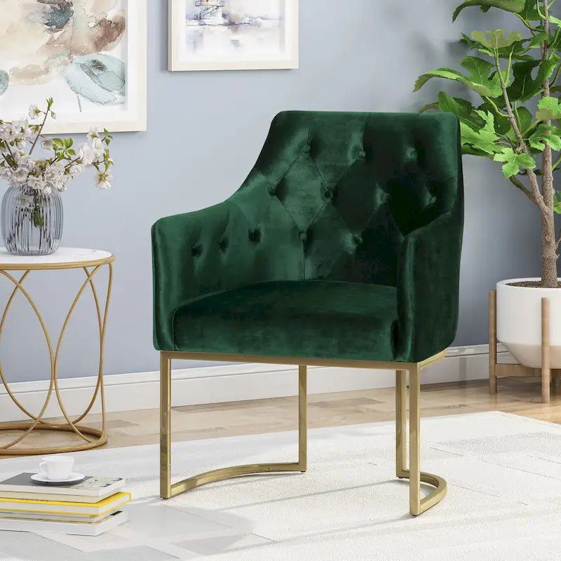 McDonough Modern Tufted Glam Accent Chair by