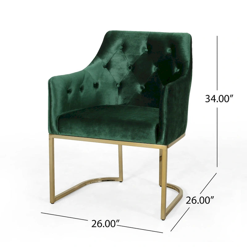 McDonough Modern Tufted Glam Accent Chair by