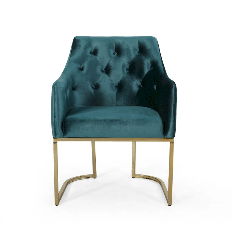 McDonough Modern Tufted Glam Accent Chair by