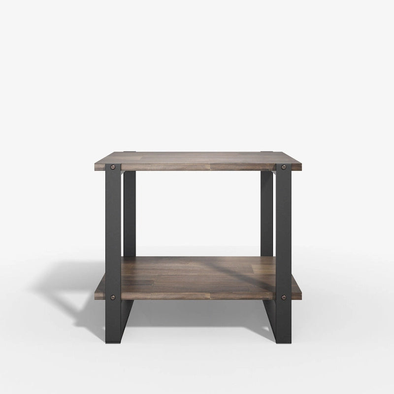 21 Brown Solid Wood Side Table