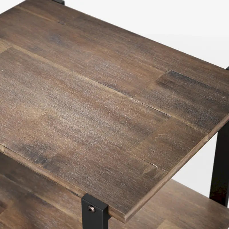 21 Brown Solid Wood Side Table
