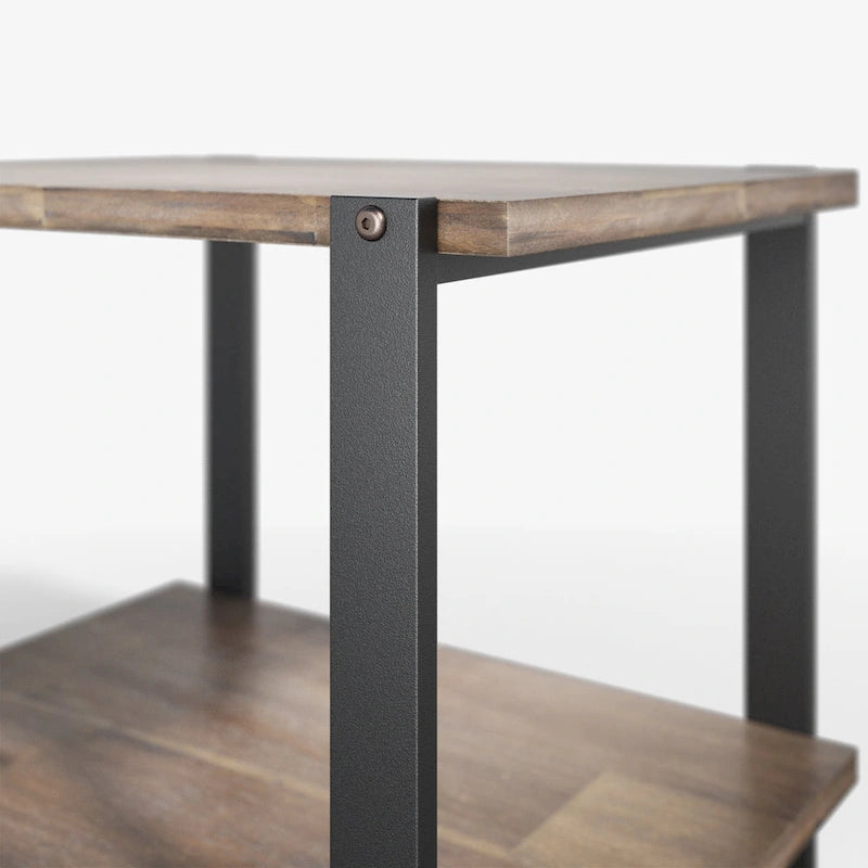 21 Brown Solid Wood Side Table