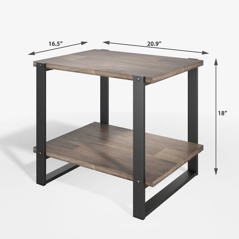 21 Brown Solid Wood Side Table