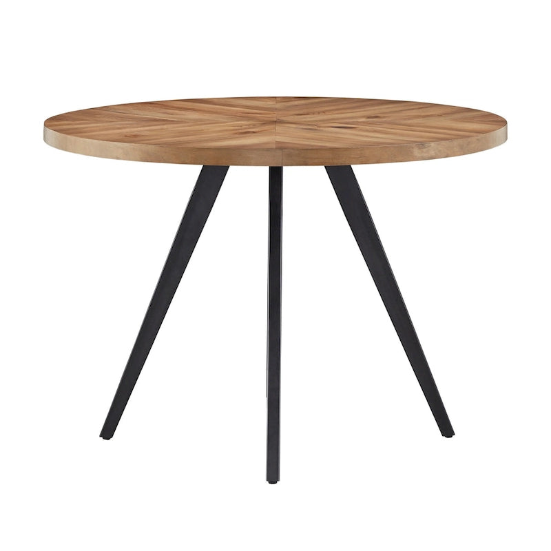 Saki Oak Top Iron Grey Finish Dining Table by iNSPIRE Q Modern