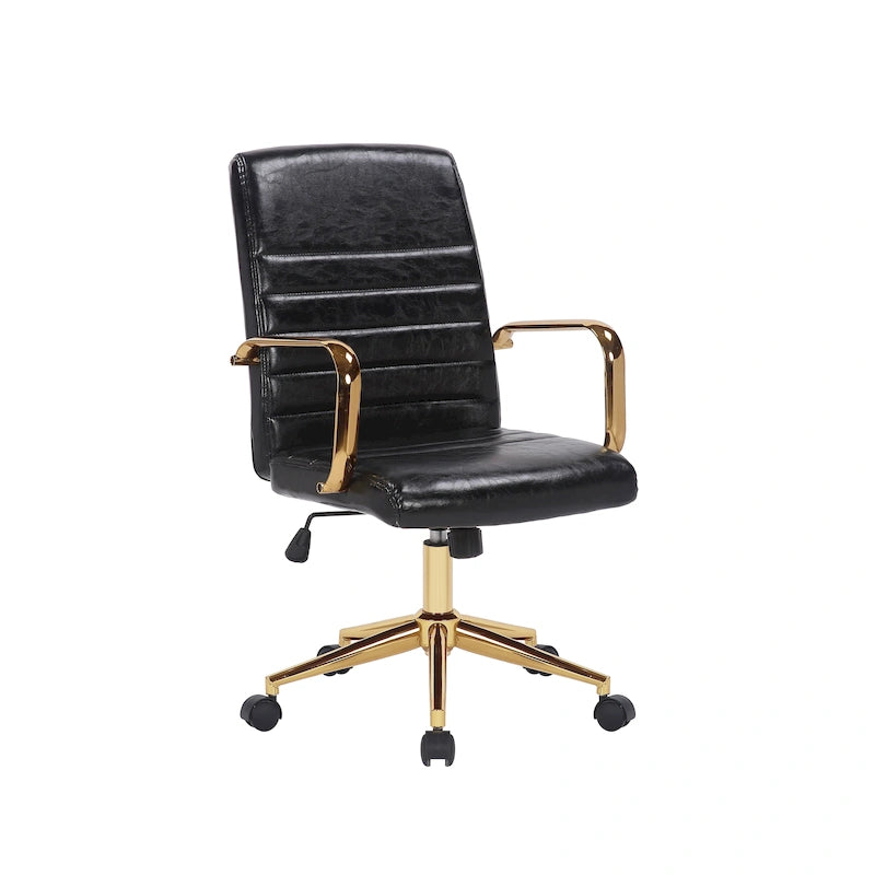 Franco Swivel Office Chair, PU Leather, Roller Wheels
