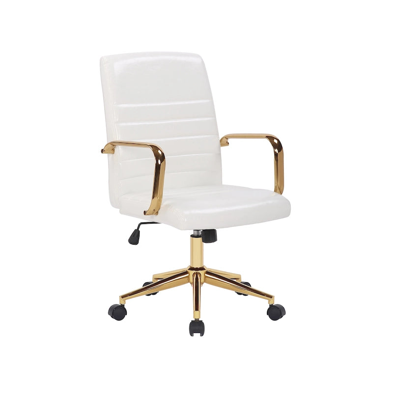Franco Swivel Office Chair, PU Leather, Roller Wheels