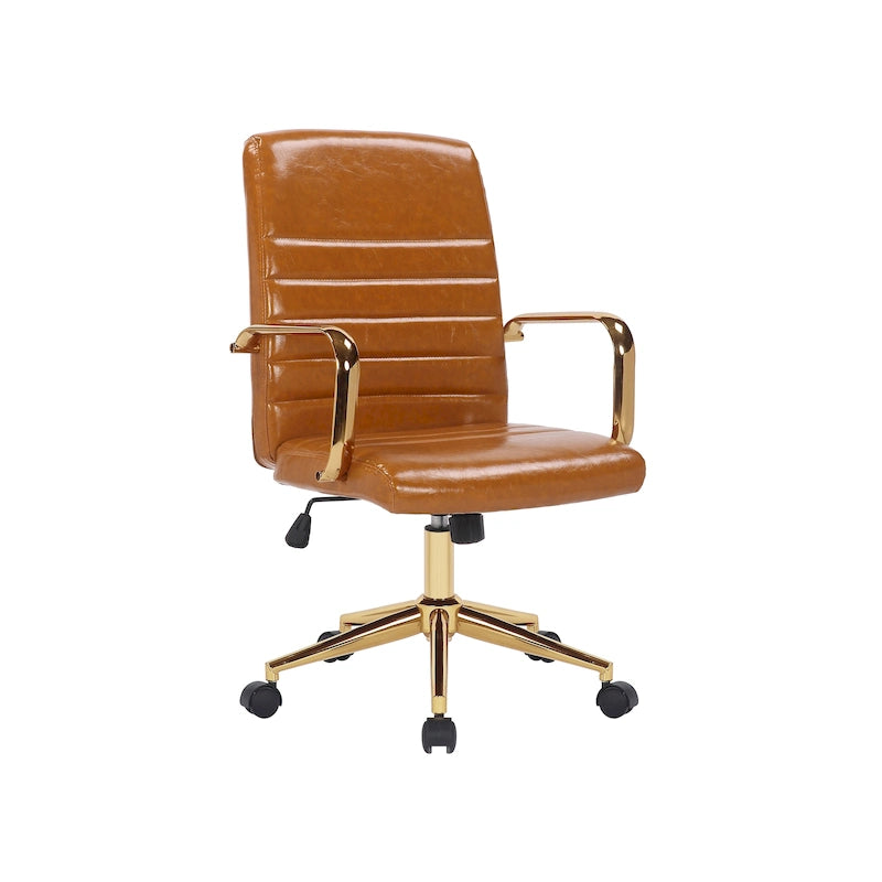Franco Swivel Office Chair, PU Leather, Roller Wheels