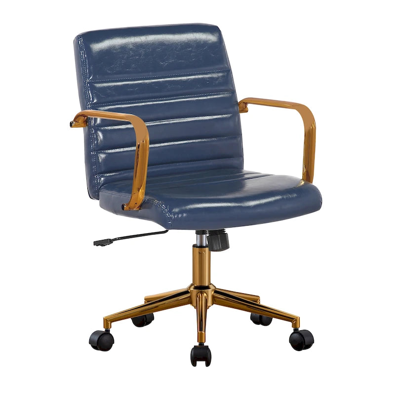 Franco Swivel Office Chair, PU Leather, Roller Wheels