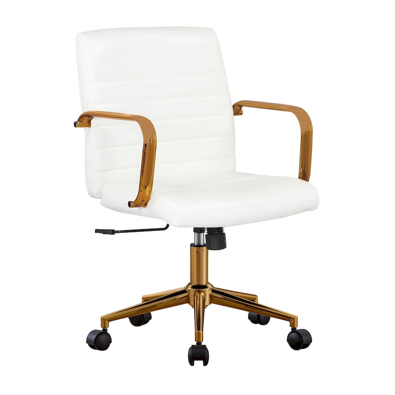 Franco Swivel Office Chair, PU Leather, Roller Wheels