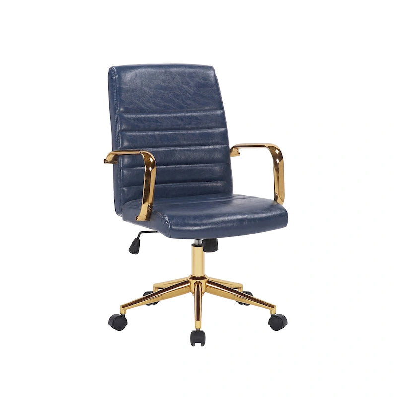 Franco Swivel Office Chair, PU Leather, Roller Wheels