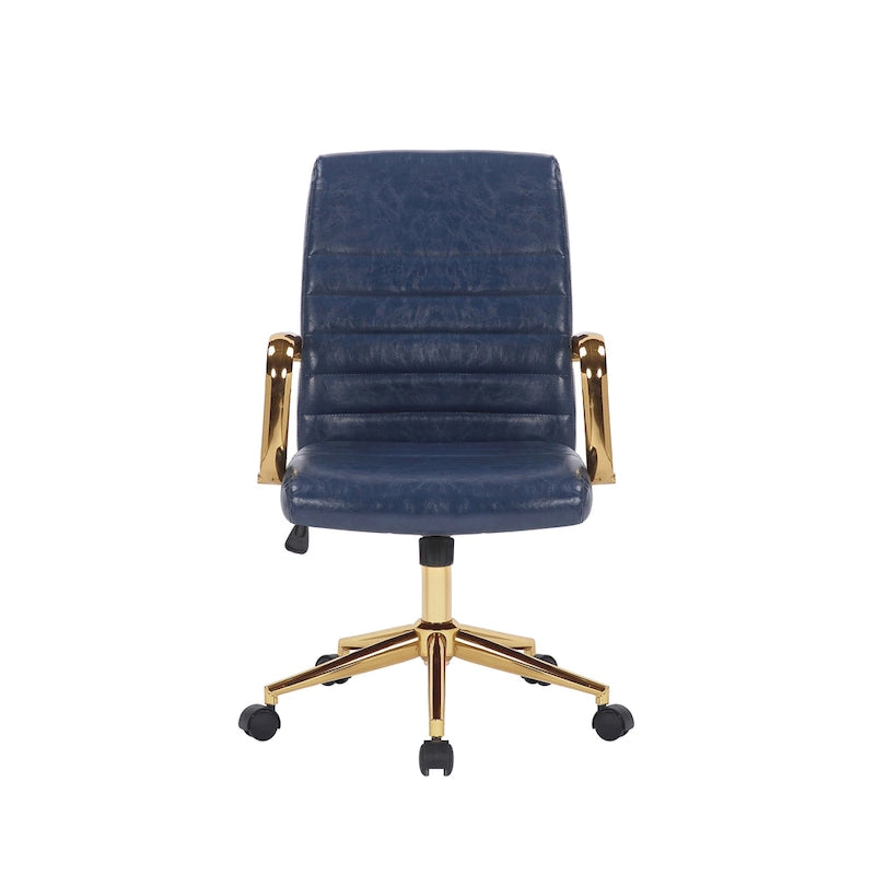 Franco Swivel Office Chair, PU Leather, Roller Wheels