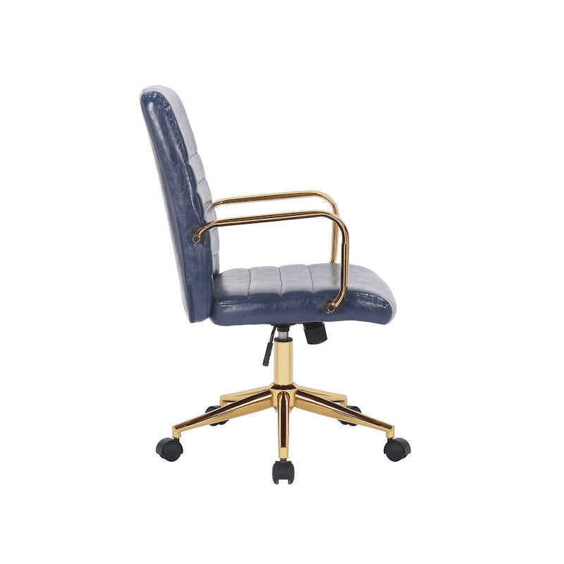 Franco Swivel Office Chair, PU Leather, Roller Wheels