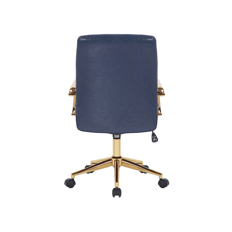 Franco Swivel Office Chair, PU Leather, Roller Wheels