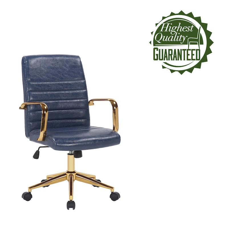 Franco Swivel Office Chair, PU Leather, Roller Wheels