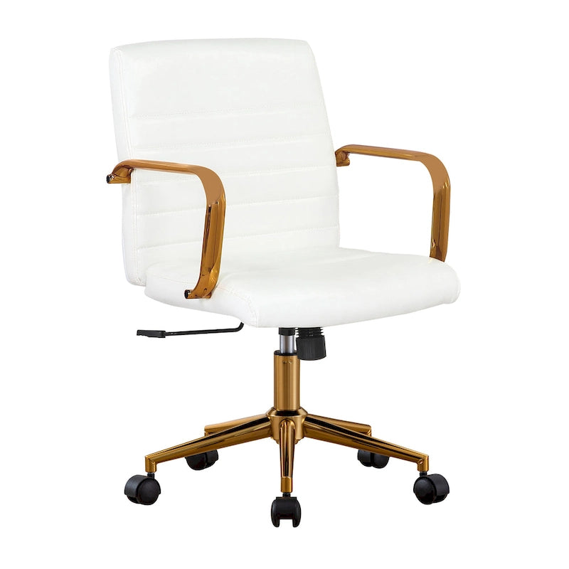 Franco Swivel Office Chair, PU Leather, Roller Wheels