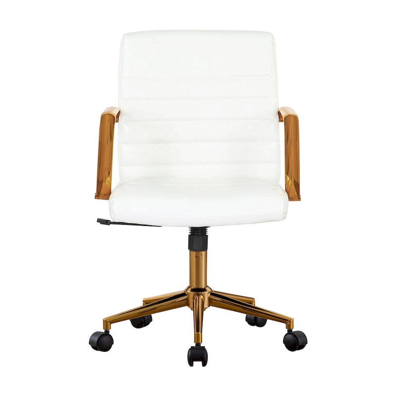 Franco Swivel Office Chair, PU Leather, Roller Wheels