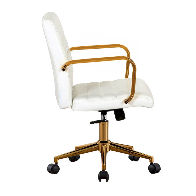 Franco Swivel Office Chair, PU Leather, Roller Wheels