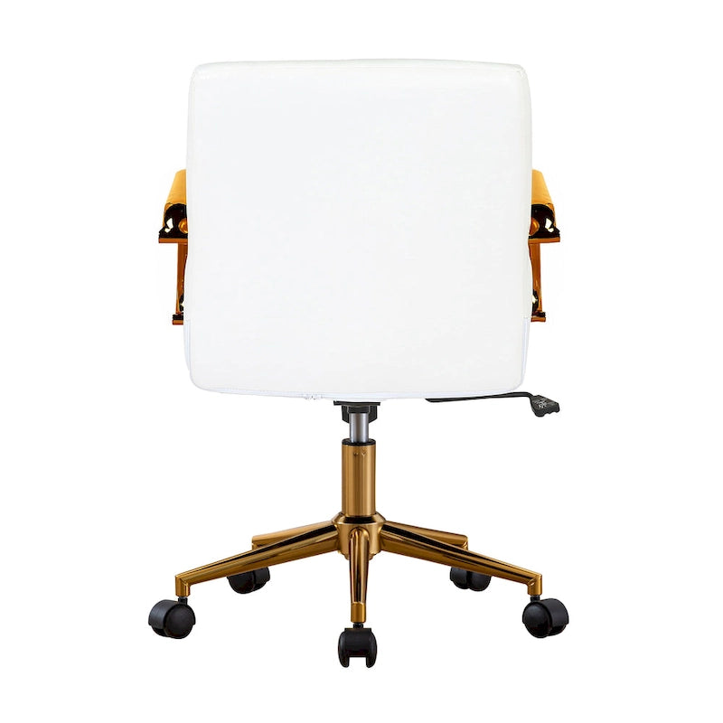 Franco Swivel Office Chair, PU Leather, Roller Wheels