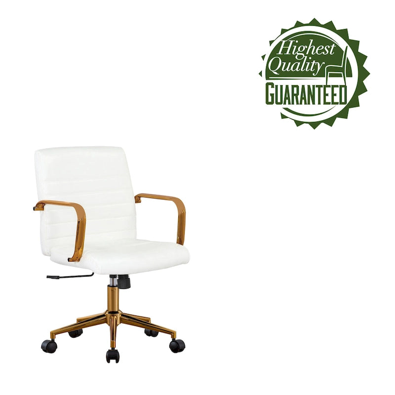 Franco Swivel Office Chair, PU Leather, Roller Wheels