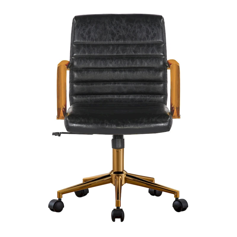 Franco Swivel Office Chair, PU Leather, Roller Wheels