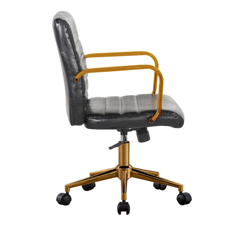 Franco Swivel Office Chair, PU Leather, Roller Wheels