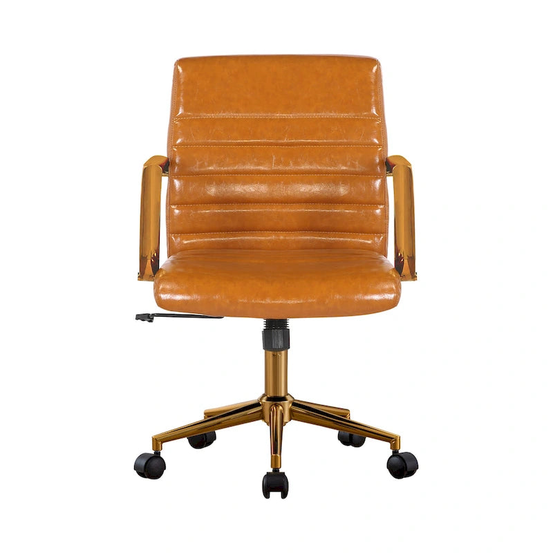Franco Swivel Office Chair, PU Leather, Roller Wheels
