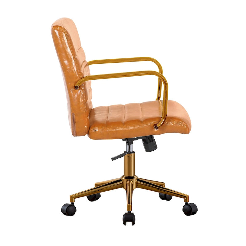 Franco Swivel Office Chair, PU Leather, Roller Wheels