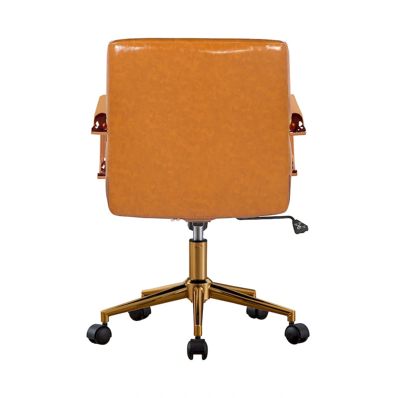 Franco Swivel Office Chair, PU Leather, Roller Wheels