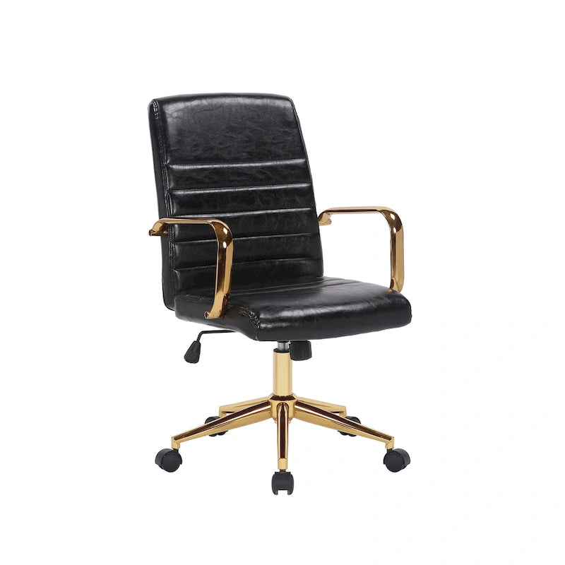 Franco Swivel Office Chair, PU Leather, Roller Wheels