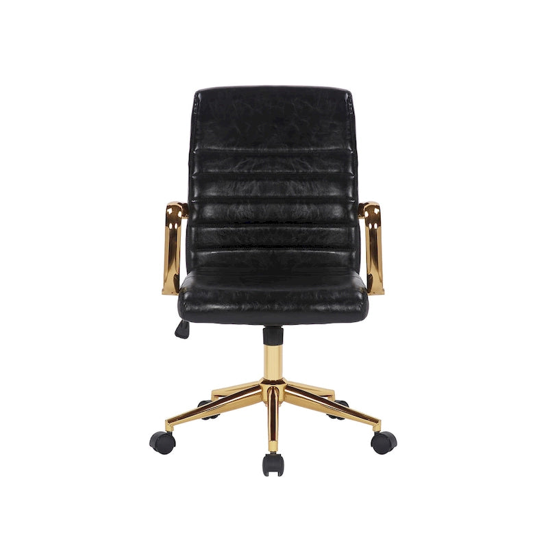 Franco Swivel Office Chair, PU Leather, Roller Wheels