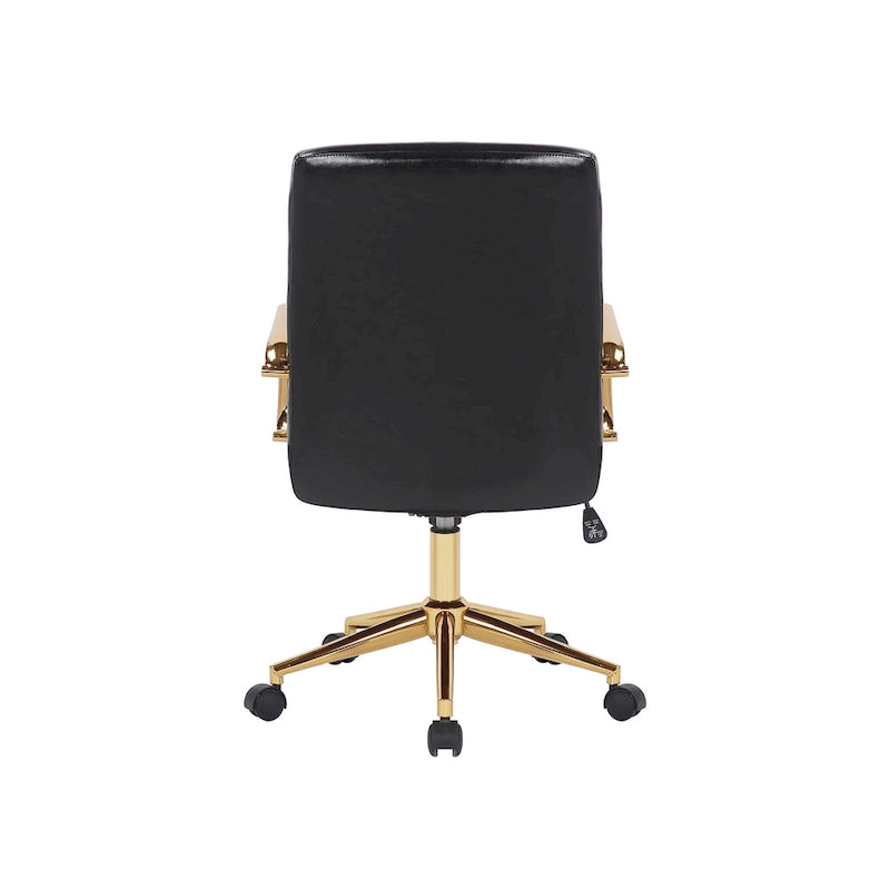Franco Swivel Office Chair, PU Leather, Roller Wheels
