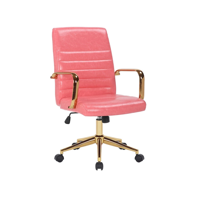 Franco Swivel Office Chair, PU Leather, Roller Wheels