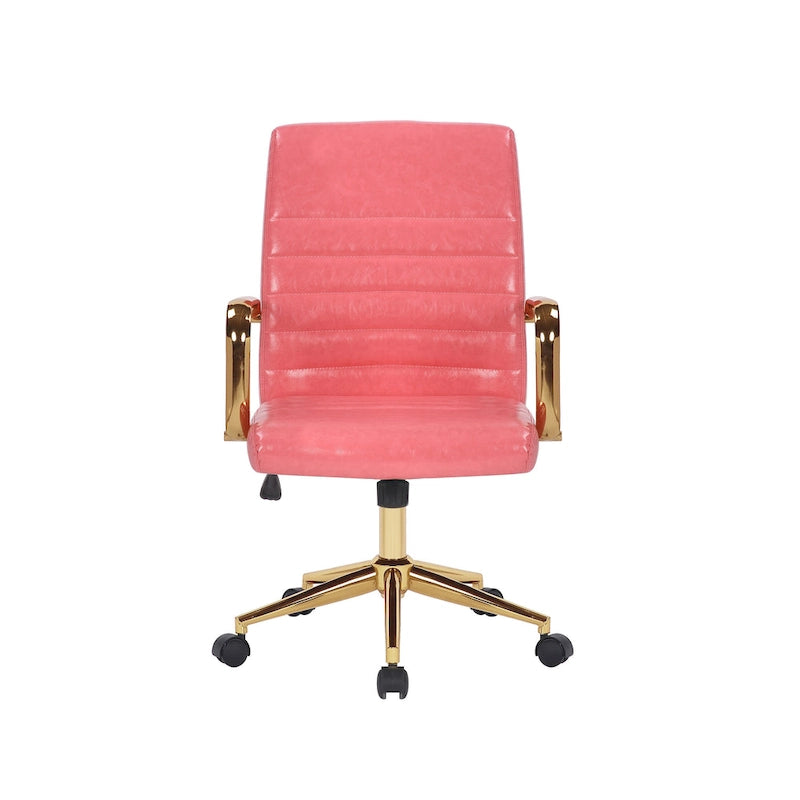 Franco Swivel Office Chair, PU Leather, Roller Wheels