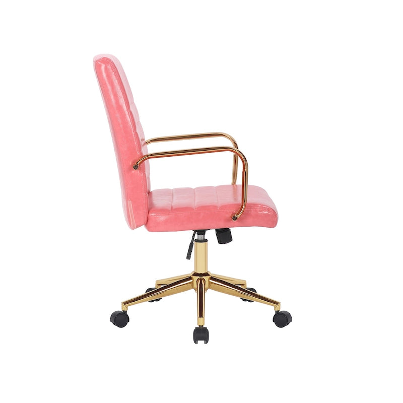Franco Swivel Office Chair, PU Leather, Roller Wheels