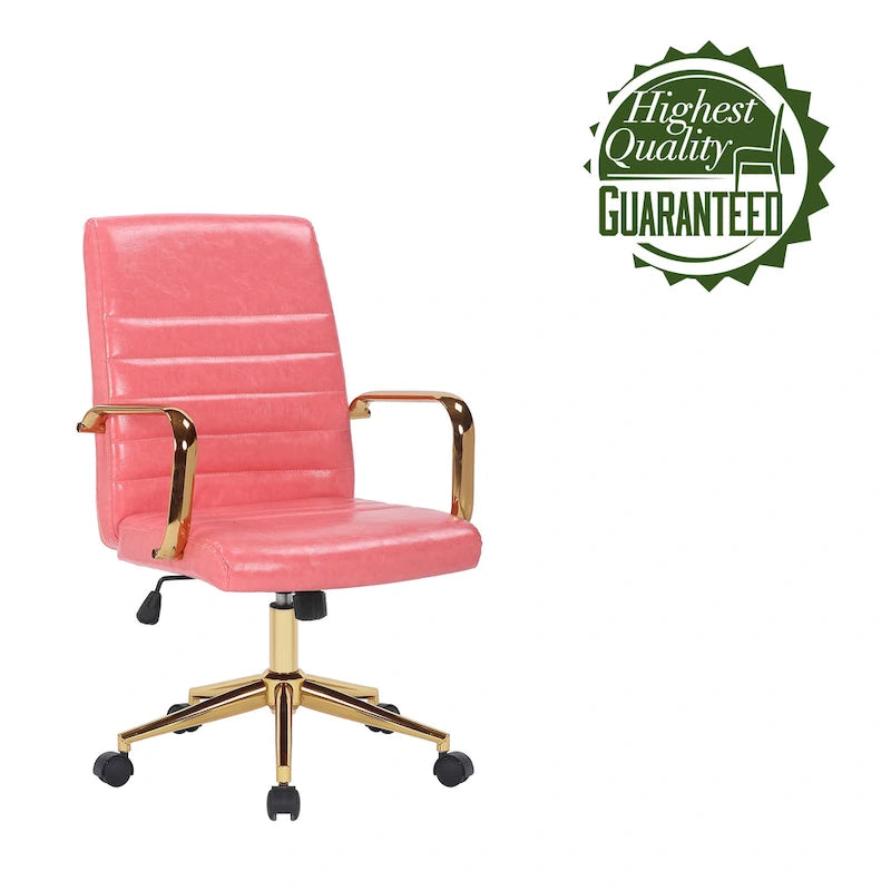 Franco Swivel Office Chair, PU Leather, Roller Wheels