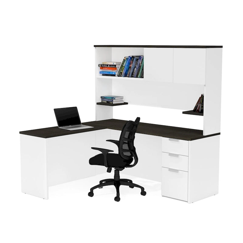 L-Desk with Hutch