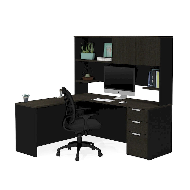 L-Desk with Hutch