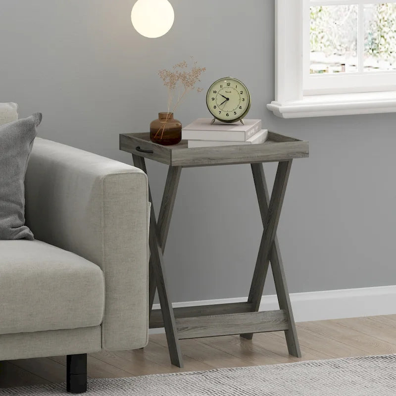 Furinno Classic Tray Table with Removable Tray