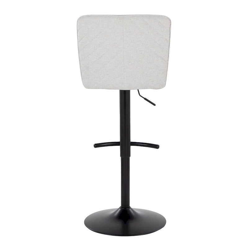 Holden Adjustable Bar Stool with Rounded T Footrest (Set of 2)