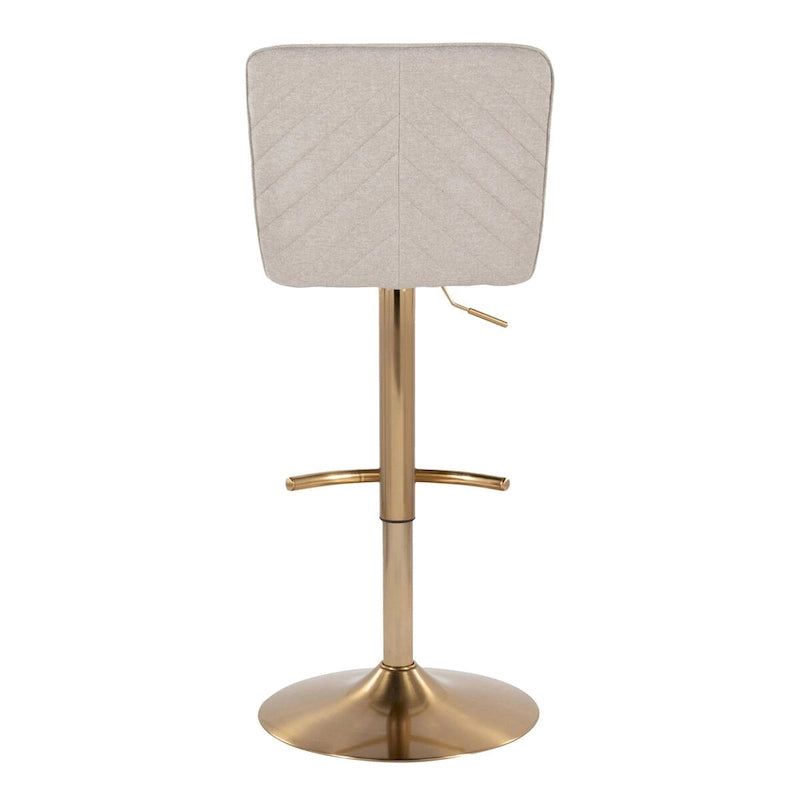 Holden Adjustable Bar Stool with Rounded T Footrest (Set of 2)