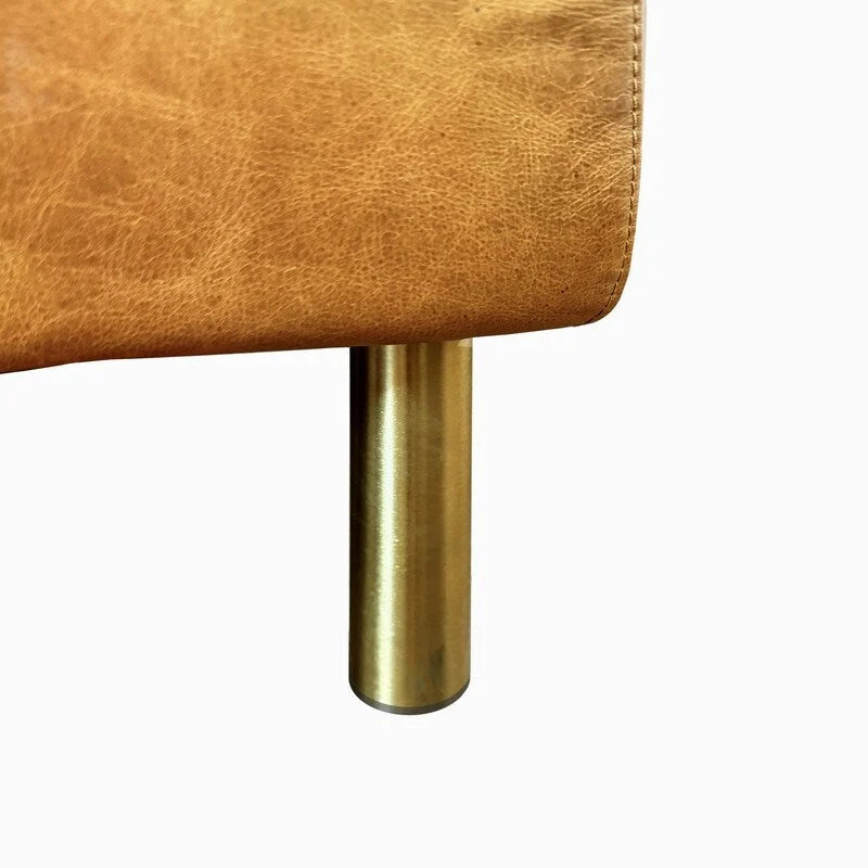 Natural Luxury Leather Minimalist Sofa - 78.8W x 35.5D x 33.5H