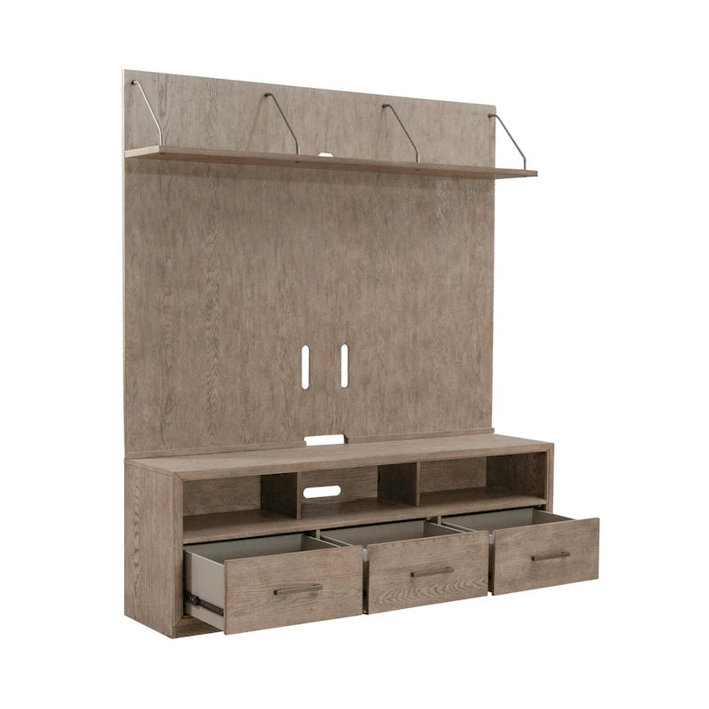 Burnished Beige Entertainment Center