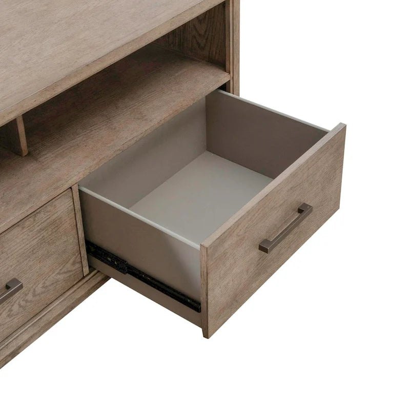 Burnished Beige Entertainment Center