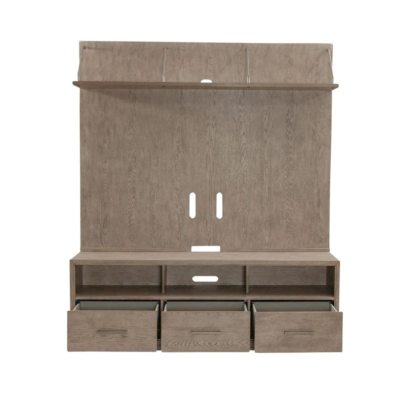 Burnished Beige Entertainment Center