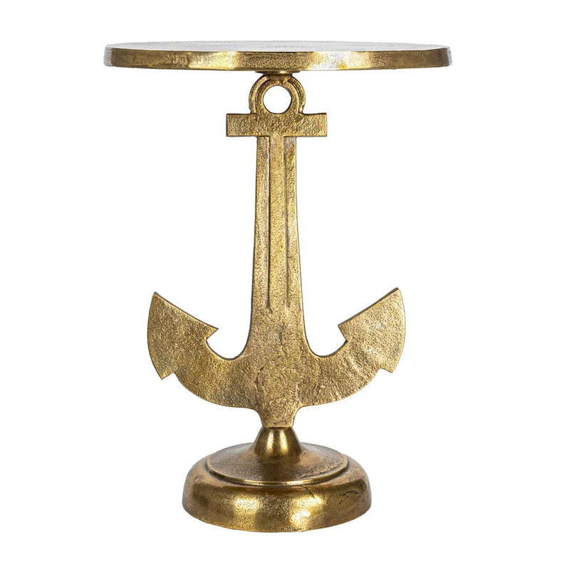 Nautical Accent Table with Anchor Base - 15.0L x 15.0W x 19.0H